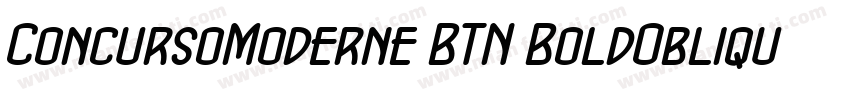 ConcursoModerne BTN BoldOblique字体转换